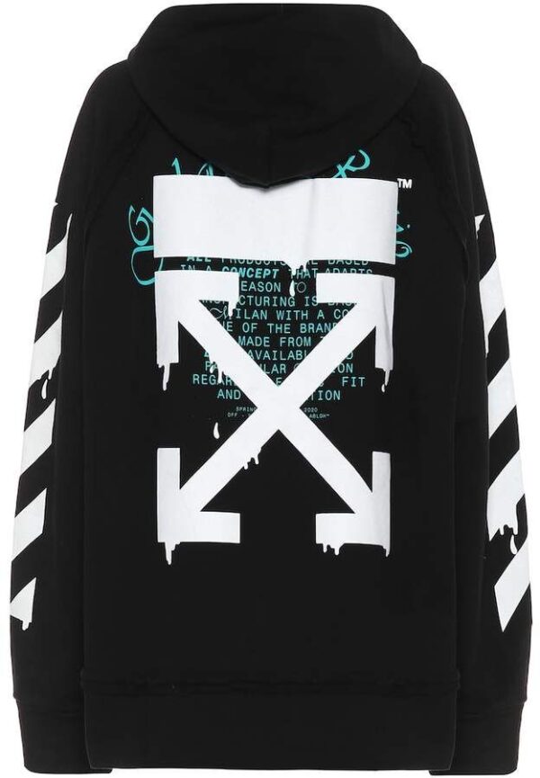 BLACK AND WHITE OFF-WHITE HOODIE