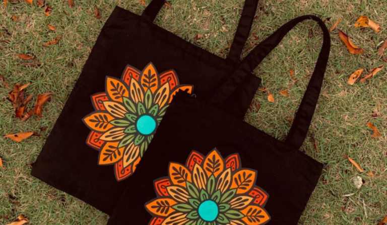 Mandala painting Tote bag