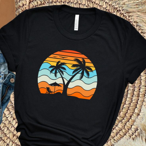 Retro orange sunset etsy.com